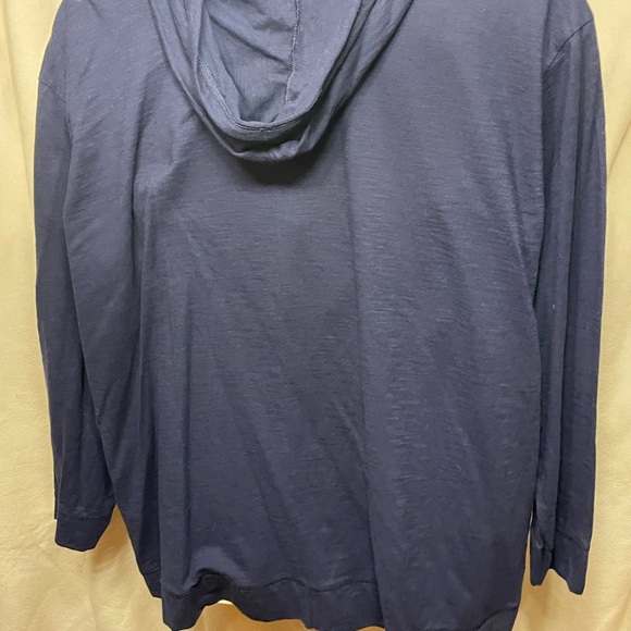 Two Just My Size size 5X zip- up jersey weight hoodies. One black one navy. - Picture 5 of 6